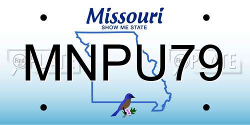 MNPU79 Missouri License Plate