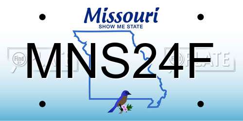 MNS24F Missouri License Plate