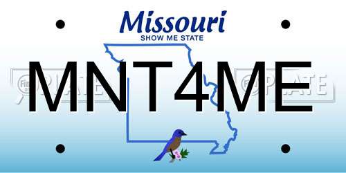 MNT4ME Missouri License Plate