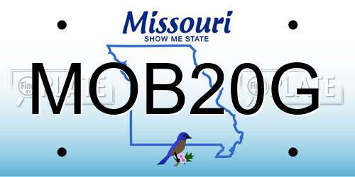 MOB20G Missouri License Plate