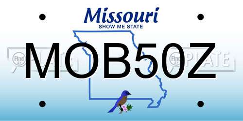 MOB50Z Missouri License Plate