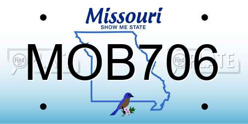 MOB706 Missouri License Plate