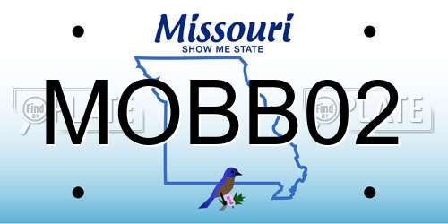 MOBB02 Missouri License Plate