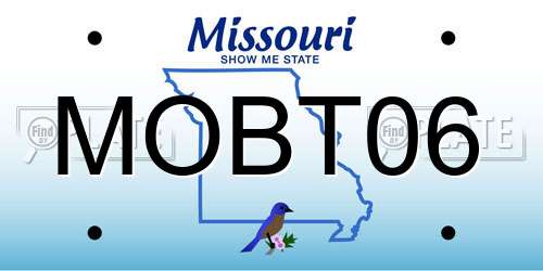 MOBT06 Missouri License Plate