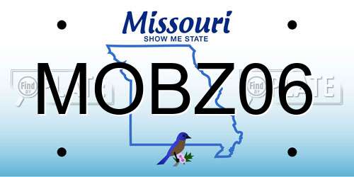 MOBZ06 Missouri License Plate
