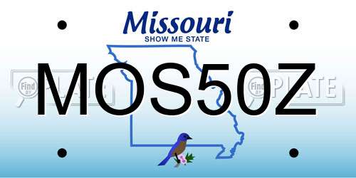 MOS50Z Missouri License Plate