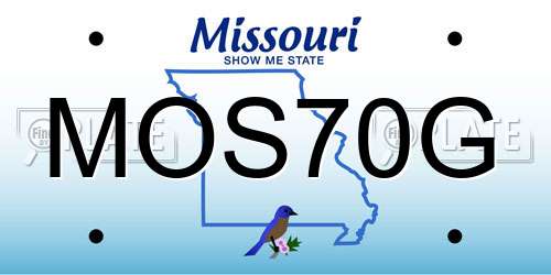 MOS70G Missouri License Plate