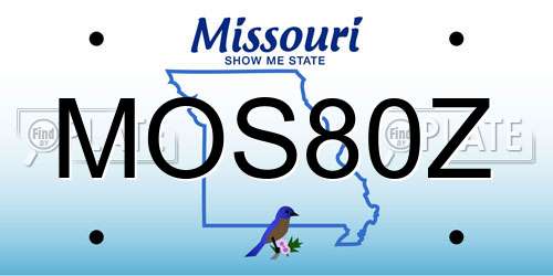 MOS80Z Missouri License Plate