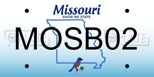 MOSB02 Missouri License Plate