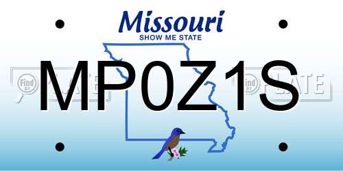 MP0Z1S Missouri License Plate