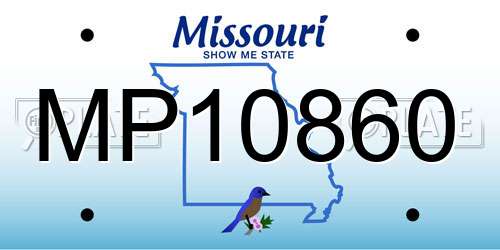 MP10860 Missouri License Plate
