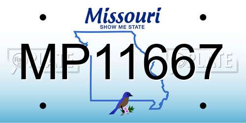 MP11667 Missouri License Plate