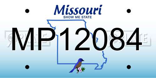 MP12084 Missouri License Plate