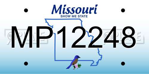 MP12248 Missouri License Plate