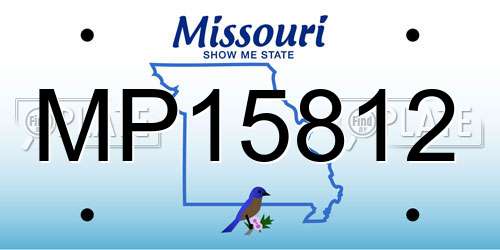 MP15812 Missouri License Plate
