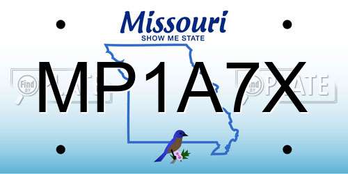 MP1A7X Missouri License Plate