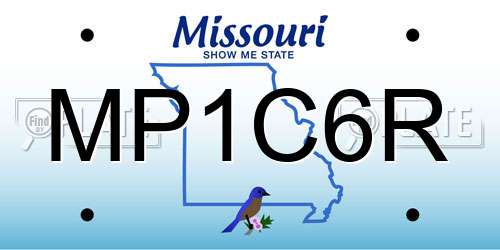 MP1C6R Missouri License Plate