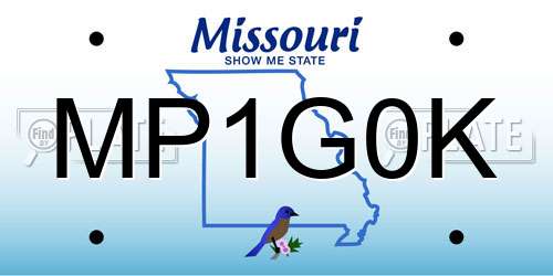 MP1G0K Missouri License Plate