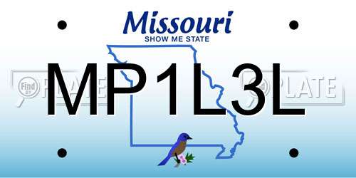 MP1L3L Missouri License Plate