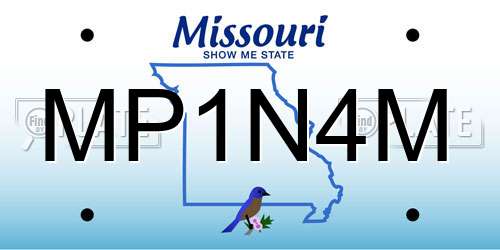MP1N4M Missouri License Plate