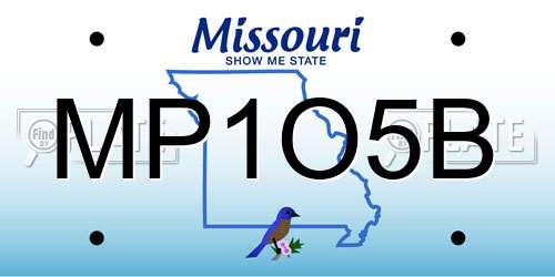 MP1O5B Missouri License Plate