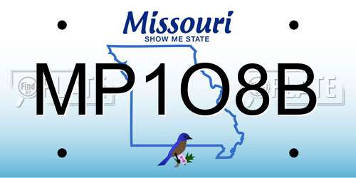 MP1O8B Missouri License Plate