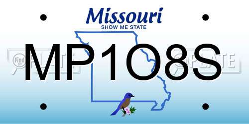 MP1O8S Missouri License Plate