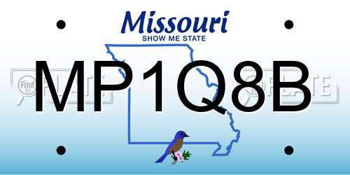 MP1Q8B Missouri License Plate