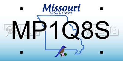 MP1Q8S Missouri License Plate