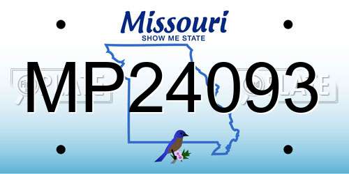 MP24093 Missouri License Plate