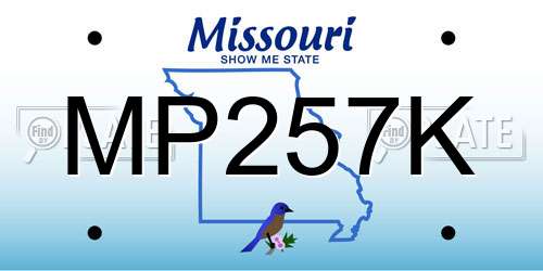 MP257K Missouri License Plate