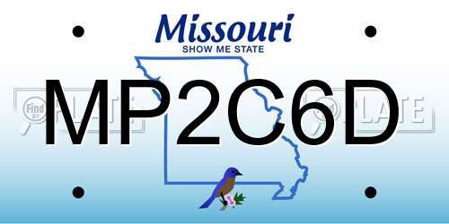 MP2C6D Missouri License Plate