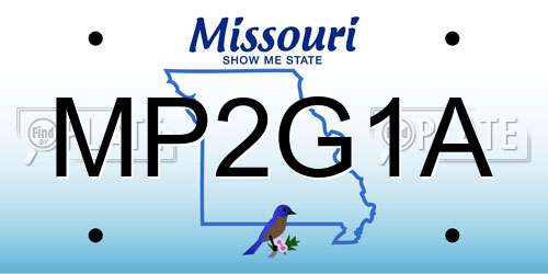 MP2G1A Missouri License Plate