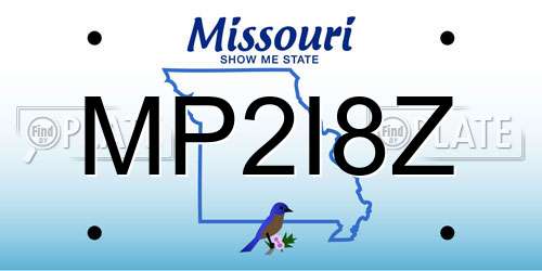 MP2I8Z Missouri License Plate
