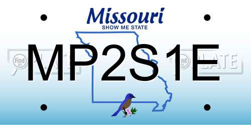 MP2S1E Missouri License Plate