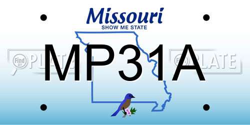 MP31A Missouri License Plate
