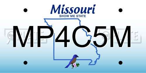 MP4C5M Missouri License Plate