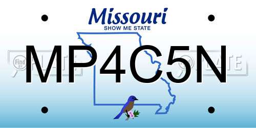 MP4C5N Missouri License Plate
