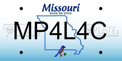 MP4L4C Missouri License Plate