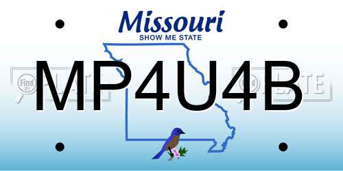 MP4U4B Missouri License Plate