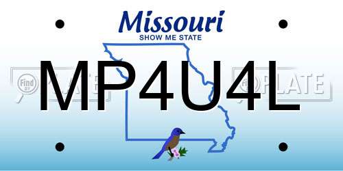 MP4U4L Missouri License Plate