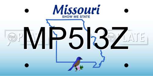 MP5I3Z Missouri License Plate