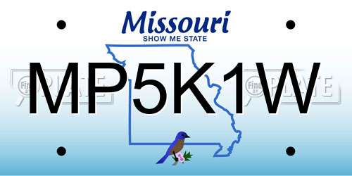 MP5K1W Missouri License Plate