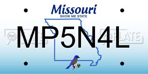 MP5N4L Missouri License Plate