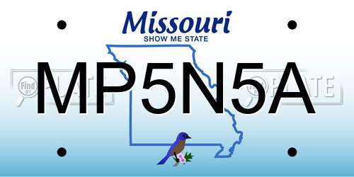 MP5N5A Missouri License Plate