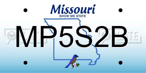 MP5S2B Missouri License Plate