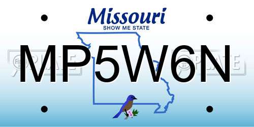 MP5W6N Missouri License Plate