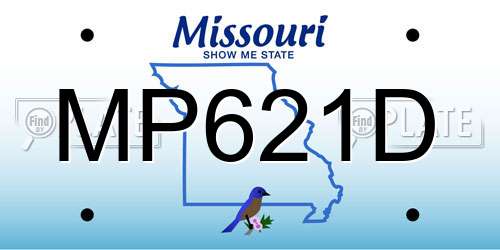 MP621D Missouri License Plate