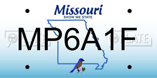 MP6A1F Missouri License Plate