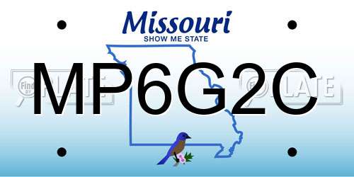 MP6G2C Missouri License Plate